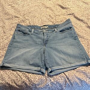Levi's Light Blue Jean Shorts